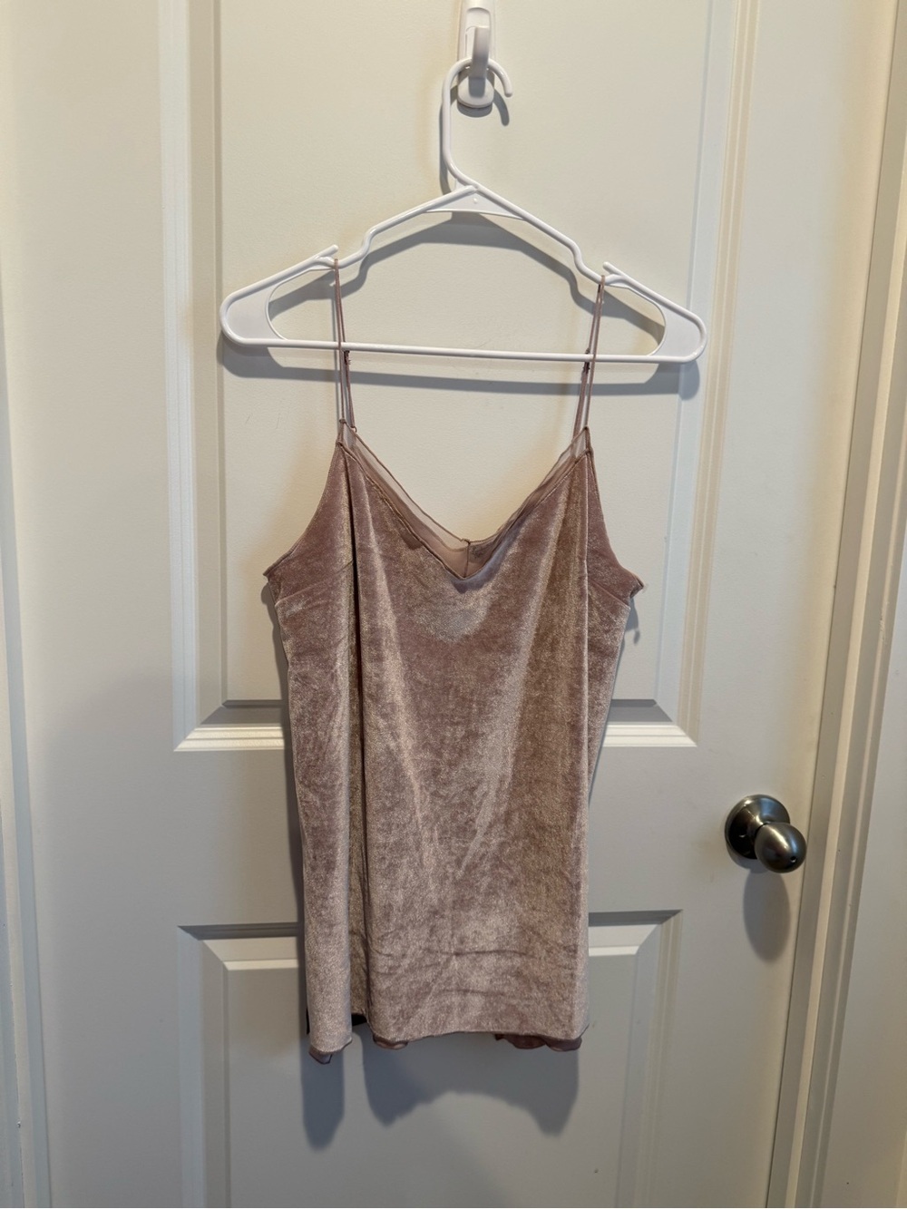 Free People Intimately Velvet Cami Tank Top Blush Pink Size Small
